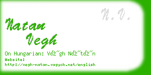 natan vegh business card